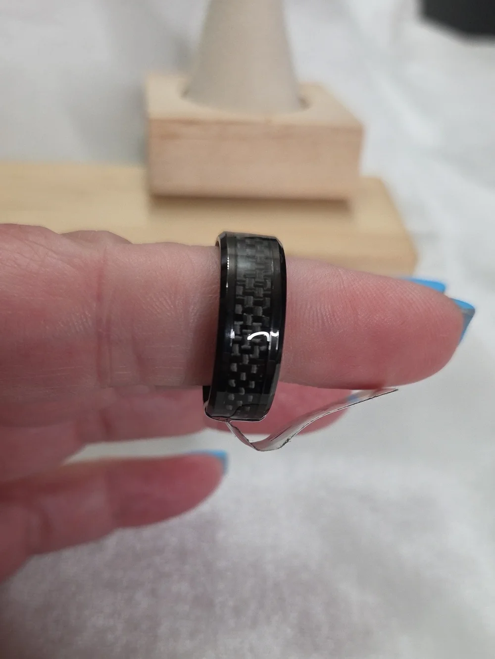Men's or Unisex Black Gray Design Ring Stainless Steel Band Ring Wedding Band